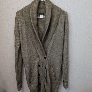 J. Crew Women's Gray Double-Breasted Cardigan Size S